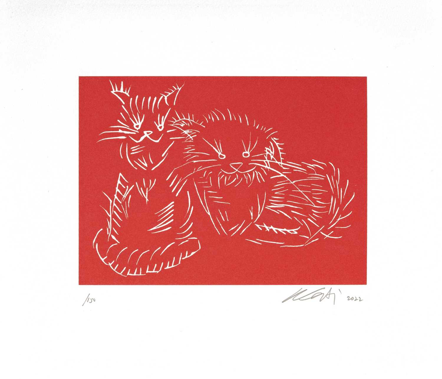 Lot 147 - Ai Weiwei (Chinese 1957-), 'Cats (Red)', 2022