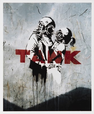 Lot 280 - Banksy (British 1974-), 'Think Tank Working Proof', 2003