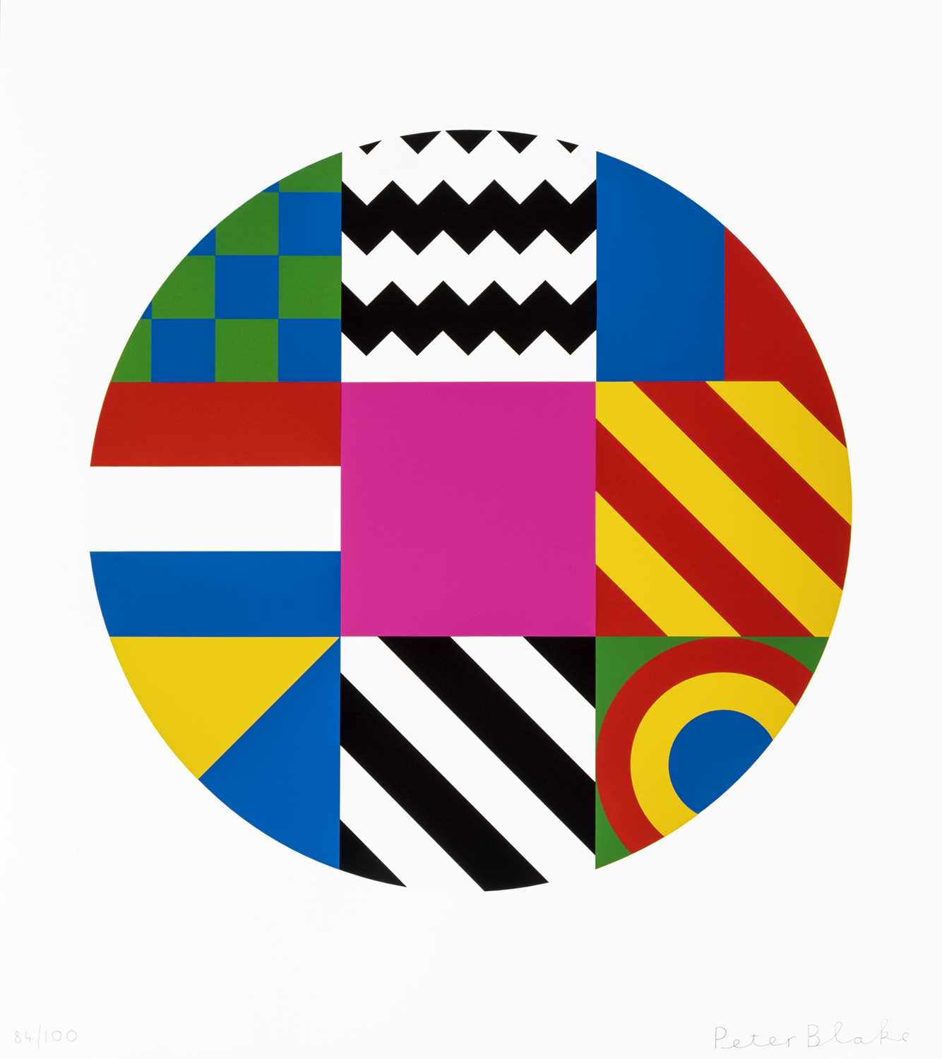 Lot 254 - Peter Blake (British 1932-), 'Dazzle Disc', 2016