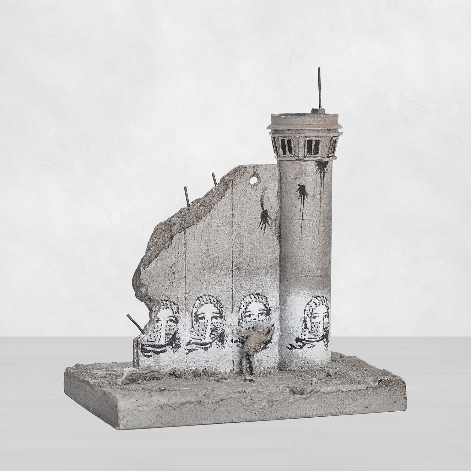 Lot 99 - Banksy (British 1974-), Walled Off Hotel - Four-Part Souvenir Wall Section With Watch Tower