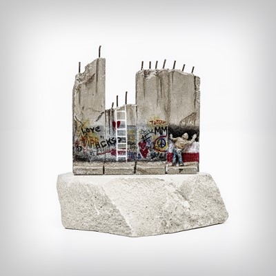 Lot 85 - Banksy (British 1974 -), 'Walled Off Hotel - Four-Part Souvenir Defeated Wall Section'