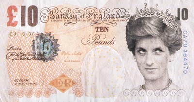 Lot 278 - Banksy (British 1974-), 'Di-Faced Tenner’, 2004