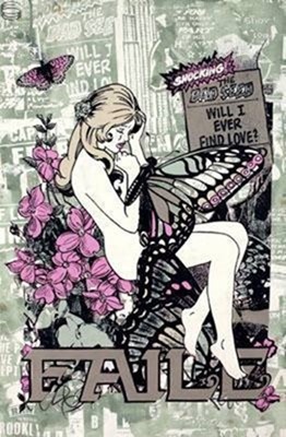 Lot 297a - Faile  (Collaboration), 'Butterfly Girl (II)', 2006