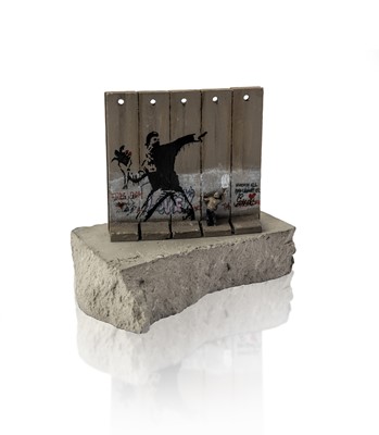Lot 132 - Banksy (British 1974-), 'Walled Off Hotel - Five-Part Souvenir Wall Section (Flower Thrower)'