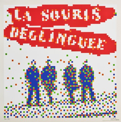 Lot 328 - Invader (French 1969-), 'La Souris Deglinguee', 2014