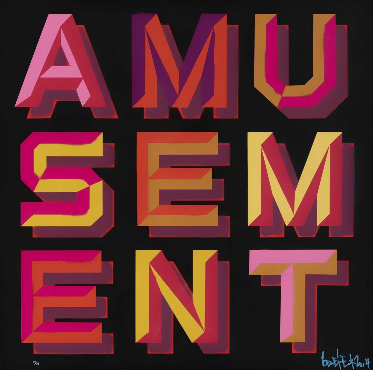 Lot 138 - Ben Eine (British 1970-), 'Amusement & Amazement', 2014