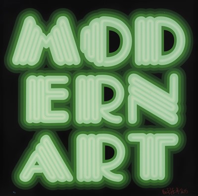 Lot 135 - Ben Eine (British 1970-), 'Modern Art (Neon Green)', 2015