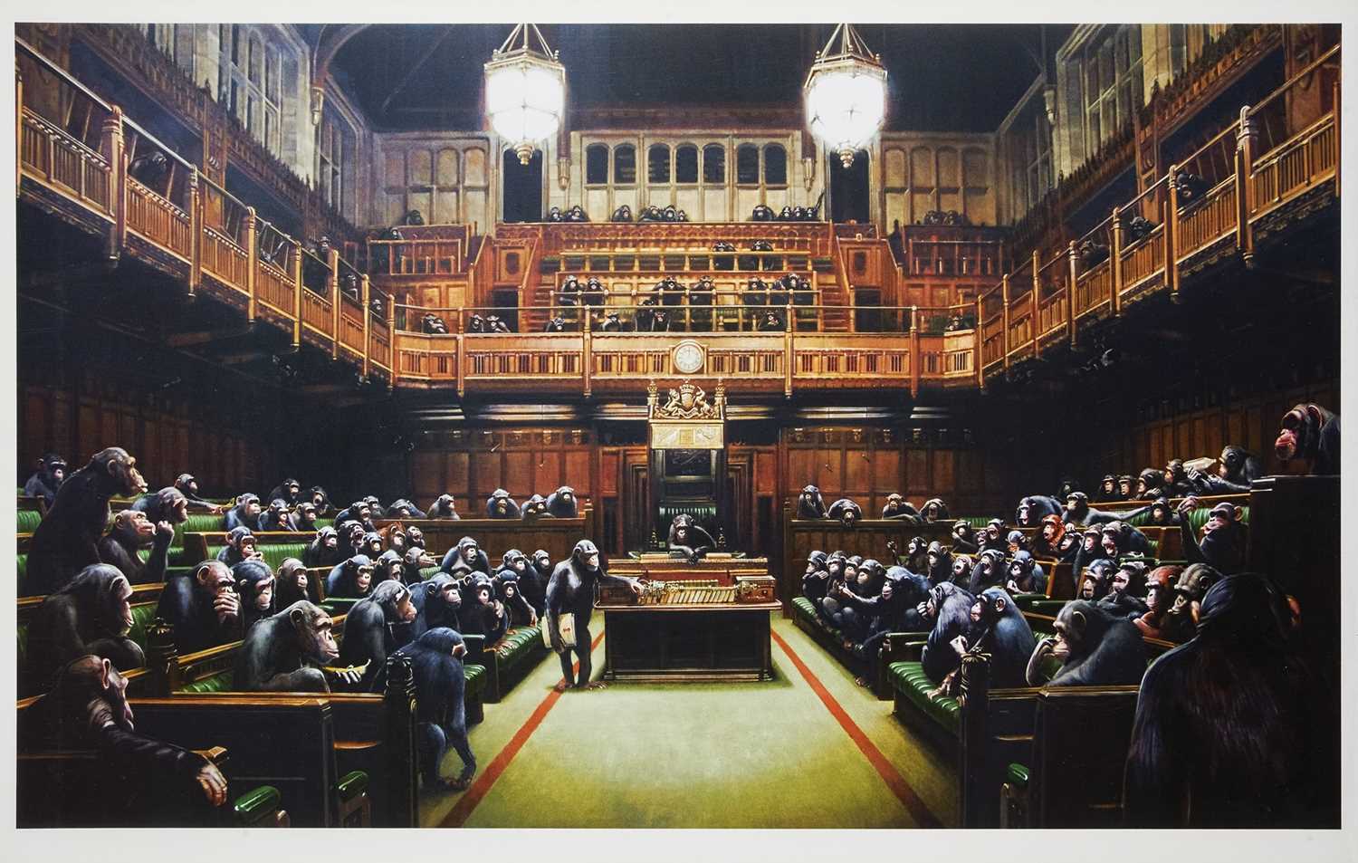 Lot 307 - Banksy (British 1974-), ‘Monkey Parliament', 2009