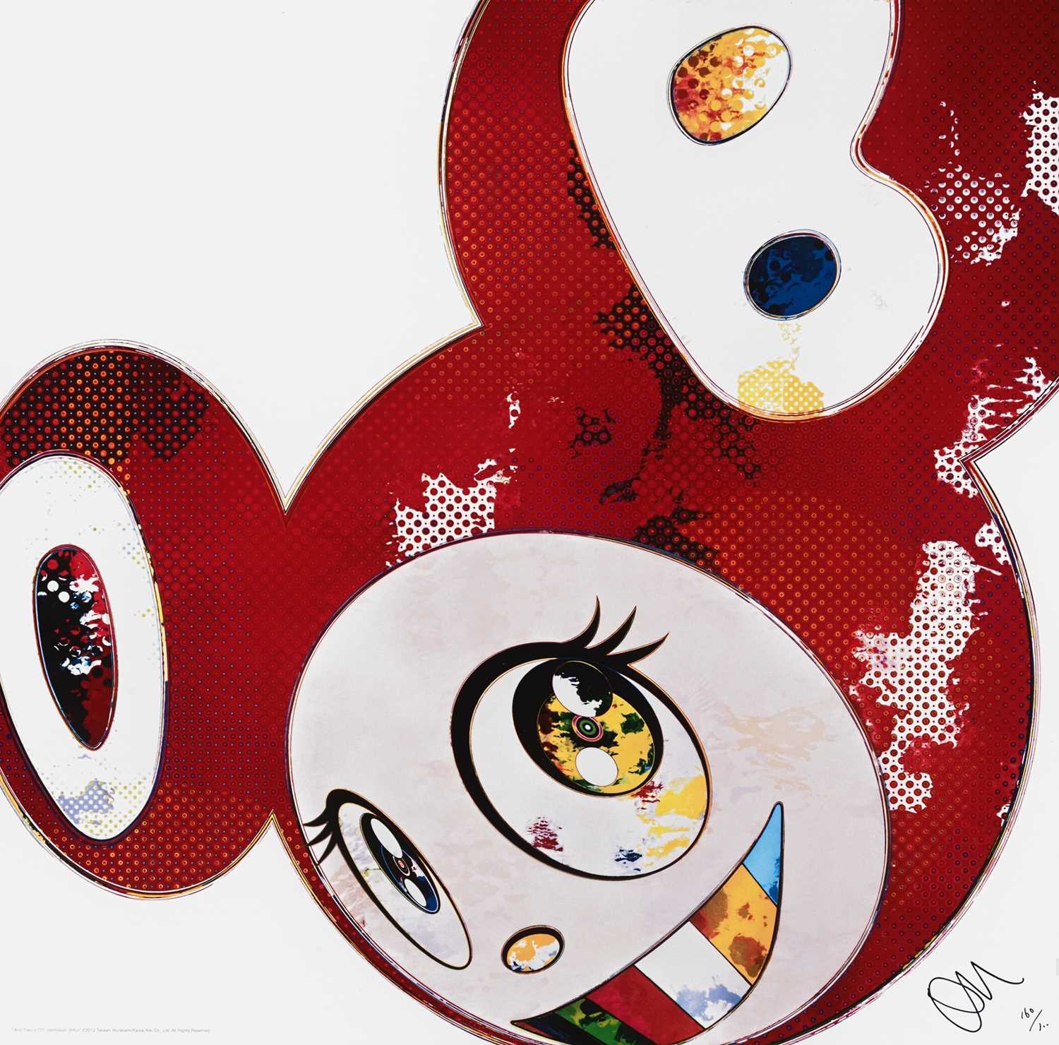 Lot 79 - Takashi Murakami (Japanese 1962-), 'And Then x 6 (Red: The Polke Method)', 2013