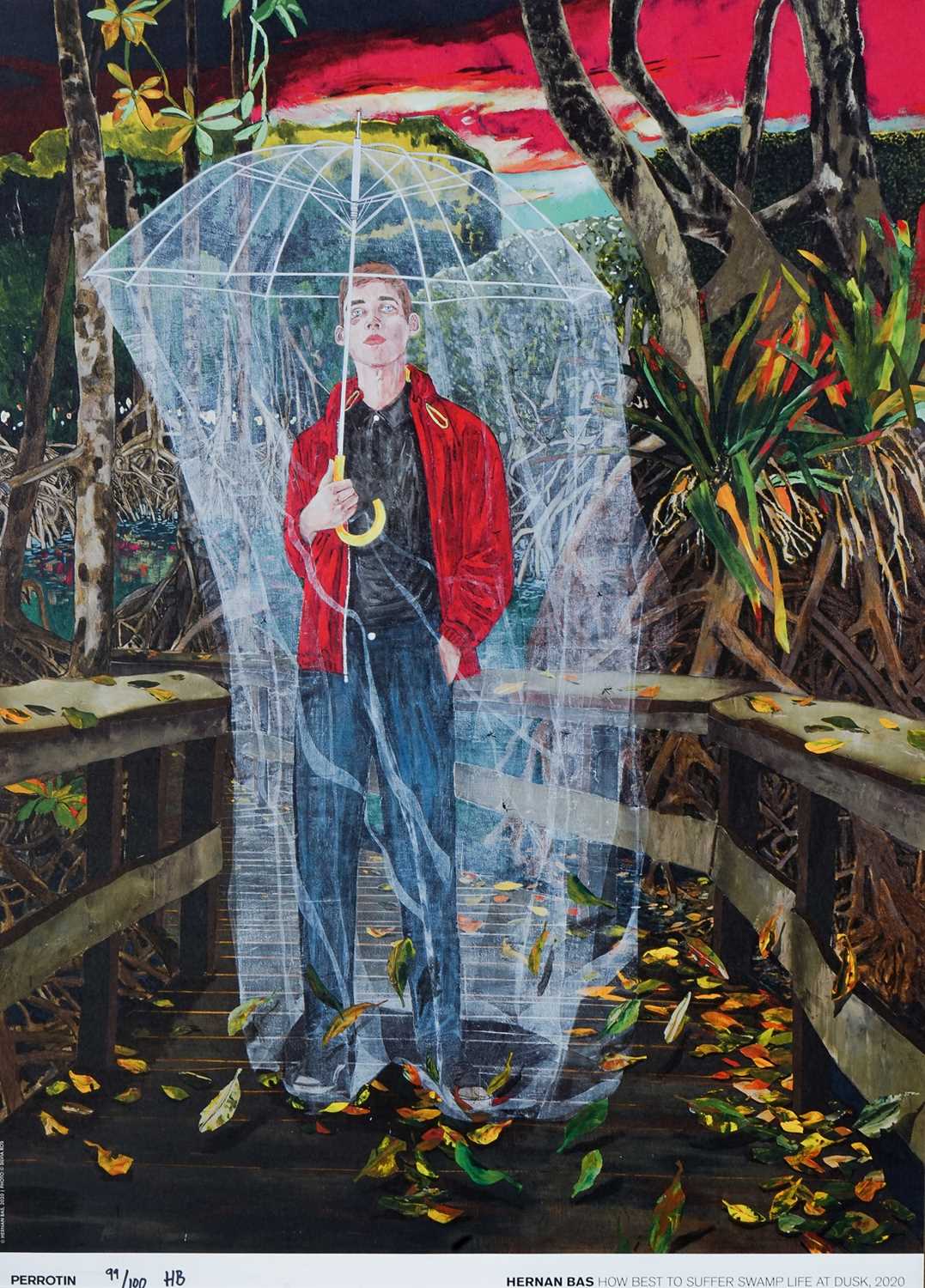 Lot 46 - Hernan Bas (American 1978-), 'How To Best Suffer Swamp Life At Duck', 2020