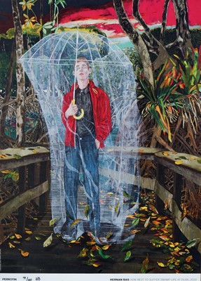 Lot 46 - Hernan Bas (American 1978-), 'How To Best Suffer Swamp Life At Duck', 2020