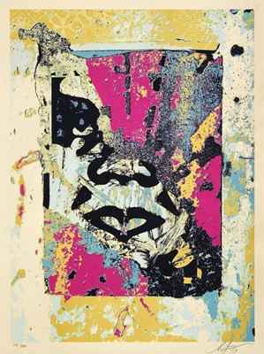 Lot 224 - Shepard Fairey (American 1970-), 'OBEY Enhanced Disintegration (Pink)', 2019