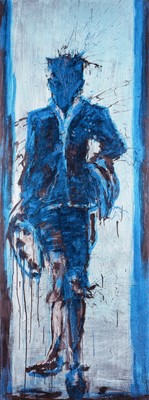 Lot 289 - Richard Hambleton (Canadian 1952-2017), 'Standing Figure With Blue Background', 2010