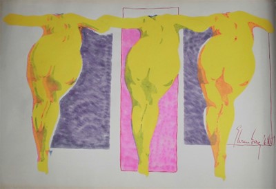 Lot 167 - Felipe Ehrenberg (Mexican b.1943-d.2017), Three Yellow Women, 1968