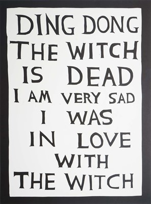 Lot 41 - David Shrigley (British 1968-), 'DING DONG The Witch Is Dead...', 2022