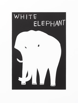 Lot 37 - David Shrigley (British 1968-), White Elephant, 2021