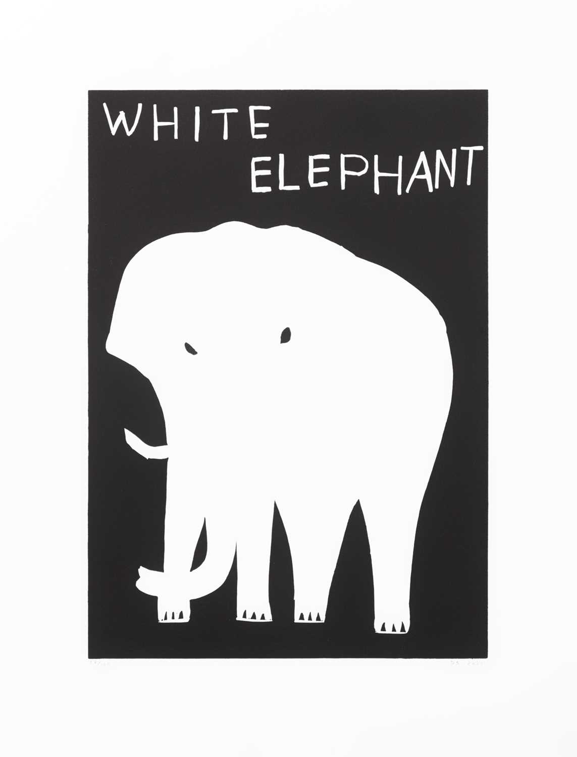 Lot 47 - David Shrigley (British 1968-), 'White Elephant', 2021