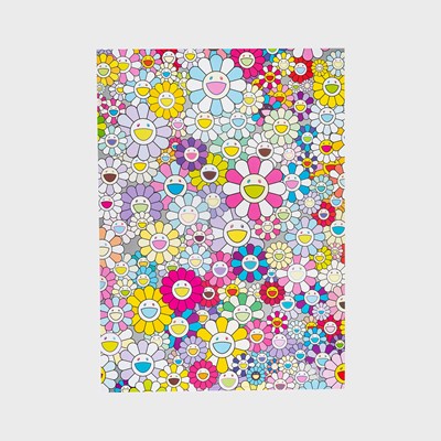 Lot 280 - Takashi Murakami (Japanese 1962-), 'Champagne Supernova: Multicolor + Pink and White Stripes', 2013
