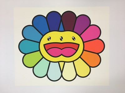 Lot 281 - Takashi Murakami (Japanese 1962-), 'Multicolor Double Face: Yellow', 2020