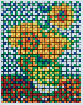 Lot 329 - Invader (French 1969-), 'Sunflowers', 2020