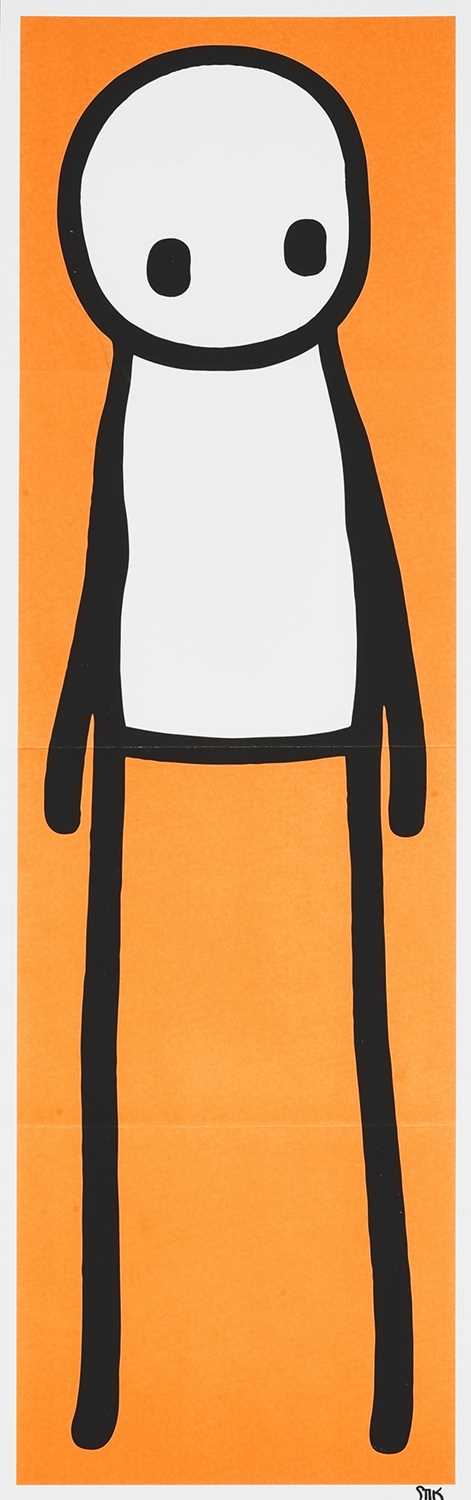 Lot 154 - Stik (British 1979-), ‘Standing Figure (Book) (Orange)’, 2015