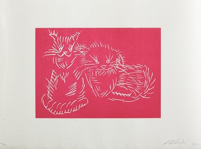 Lot 3 - Ai Weiwei (Chinese 1957-), 'Cats (Pink)', 2022