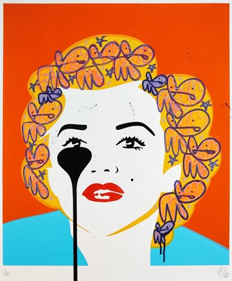 Lot 204 - Pure Evil (British 1968-), 'The Last Marilyn (Hand-Finished Gold Hair)', 2015