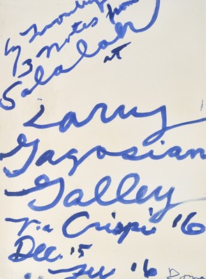 Lot 17 - Cy Twombly (American 1928-2011), 'Three Notes from Salalah Poster', 2008