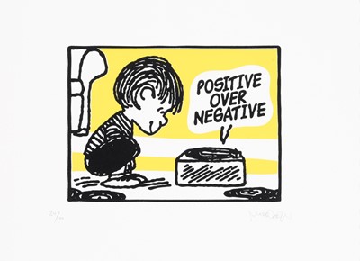 Lot 83 - Mark Drew (Australian 1978-), 'Positive Over Negative (Yellow)', 2018