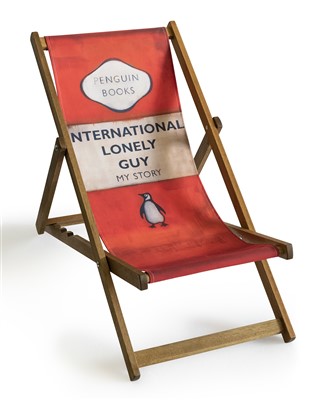 Lot 34 - Harland Miller (British b.1964), 'International Lonely Guy (Deck Chair)', 2013
