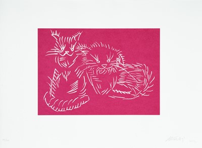 Lot 6 - Ai Weiwei (Chinese 1957-), 'Cats (Pink)', 2022