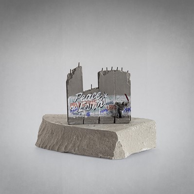 Lot 102 - Banksy (British 1974 -), 'Walled Off Hotel - Four-Part Souvenir Defeated Wall Section (Peace On Earth)'