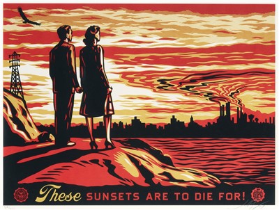 Lot 273 - Shepard Fairey (American b.1970), ‘These Sunsets Are To Die For’, 2007