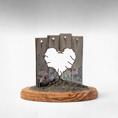 Lot 134 - Banksy (British 1974 -), 'Walled Off Hotel - Four-Part Defeated Wall Section (Love Hurts)'