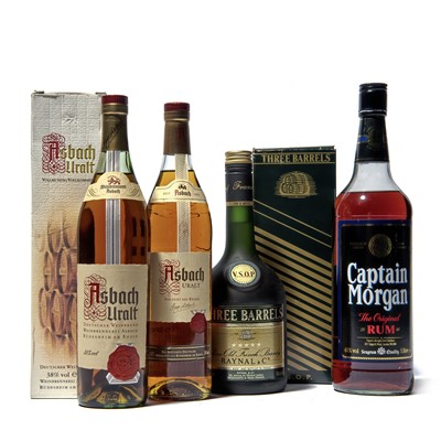 Lot 173 - 4 bottles Mixed Rum and Brandy