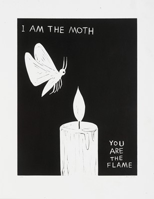 Lot 47 - David Shrigley (British 1968-), 'I Am The Moth You Are The Flame', 2022