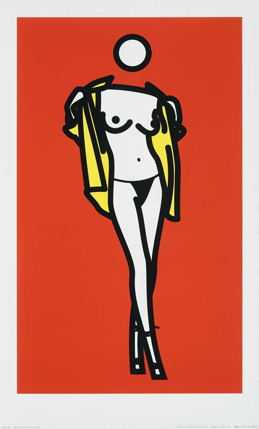 Lot 91 - Julian Opie (British 1958-), 'Woman Taking Off Man's Shirt. 5', 2003