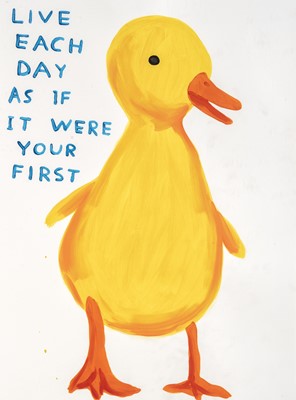 Lot 181 - David Shrigley (British 1968-), 'Live Each Day  As If It Were Your First', 2022