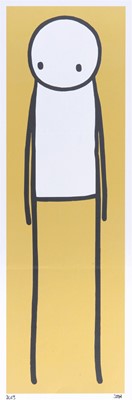 Lot 151 - Stik (British 1979-), 'Standing Figure (UK Big Issue Yellow), 2013