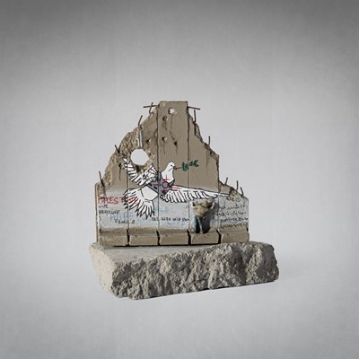 Lot 106 - Banksy (British 1974-), 'Walled Off Hotel - Five-Part Souvenir Wall Section (Peace Dove)'