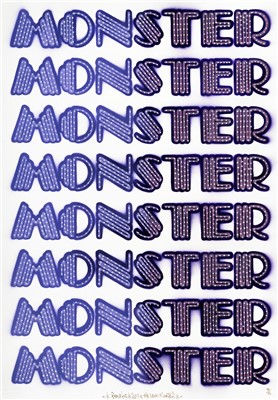 Lot 136 - Ben Eine (British b.1970), ‘Neon Monster (Purple)’, 2007