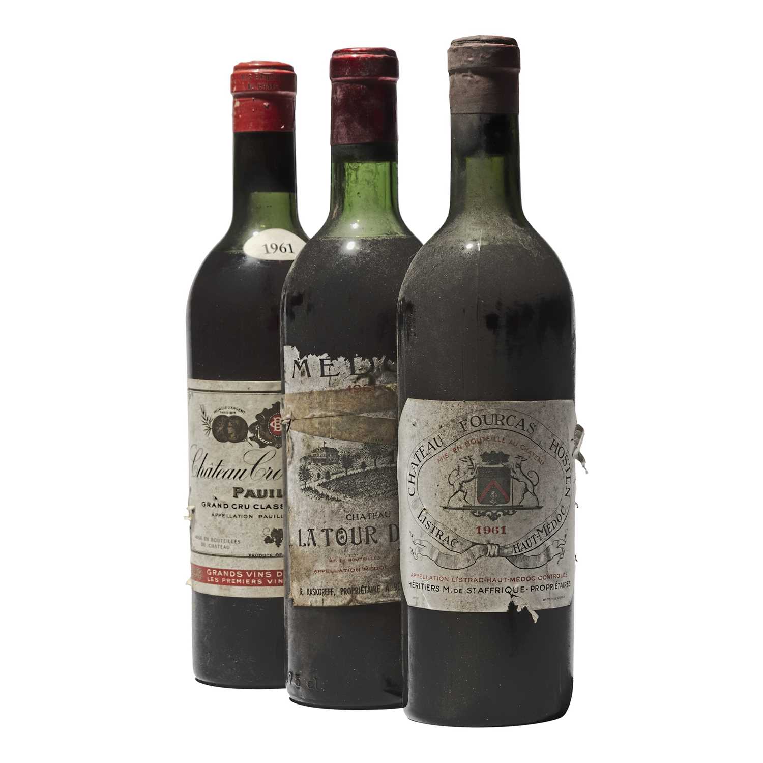 Lot 33 - 8 bottles Mixed 1961 Bordeaux