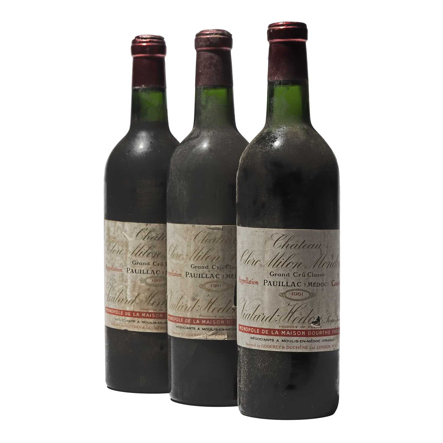 Lot 42 - 5 bottles 1961 Ch Clerc Milon Mondon