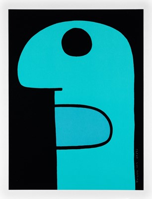 Lot 299 - Thierry Noir (French 1958-), 'Black and Blue', 2014