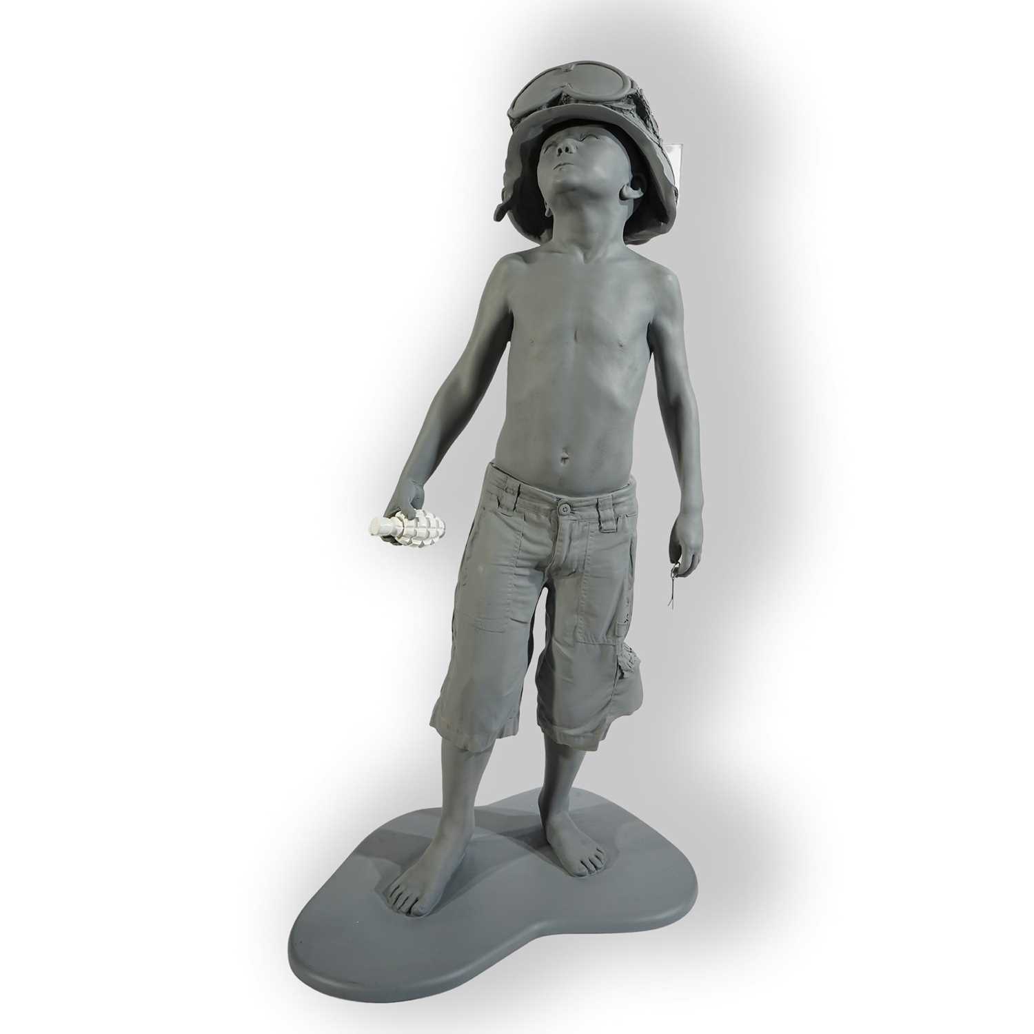 Lot 297 - Schoony (British 1974-), 'Boy Soldier (White Grenade)', 2019