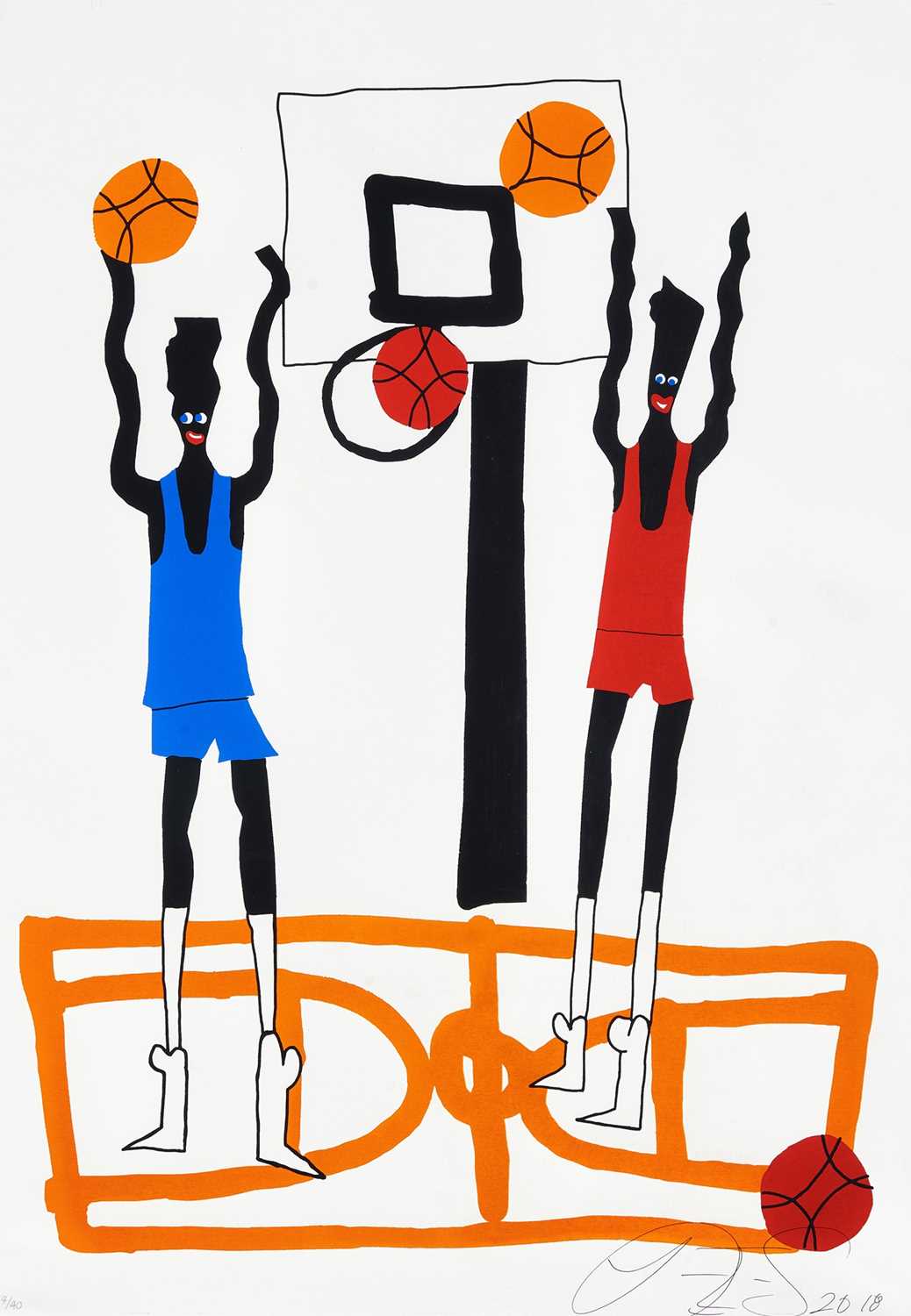 Lot 62 - Devin Troy Strother (American 1986-), 'Basketball', 2018