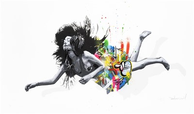 Lot 414 - Martin Whatson & Snik (Collaboration), ‘Falling Girl’, 2014