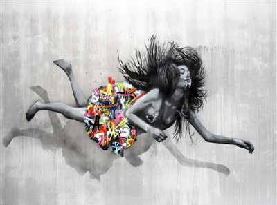 Lot 421 - Martin Whatson & Snik (Collaboration), 'Falling Girl', 2016