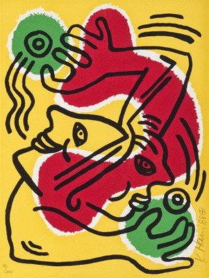 Lot 280 - Keith Haring (American 1958-1990), 'International Volunteer Day', 1988