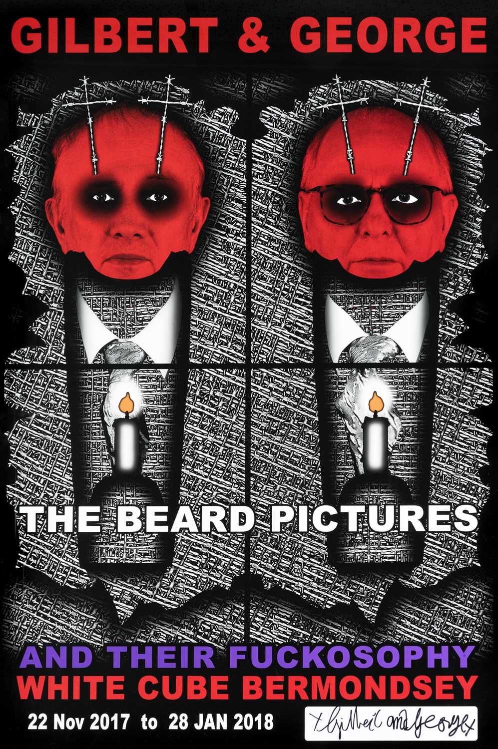 Lot 50 - Gilbert & George (British Duo), ‘The Beard Pictures And Their Fuckosophy’, 2017